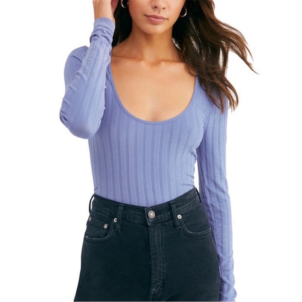 NWT Free People Intimately Lucky You Layering Ribbed Scoopneck Top XS/ small